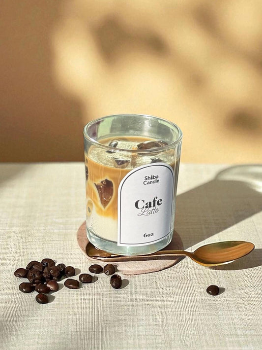 Cafe Latte Candle: Hand-Poured Soy Mixed Wax Coffee Scented Candle
