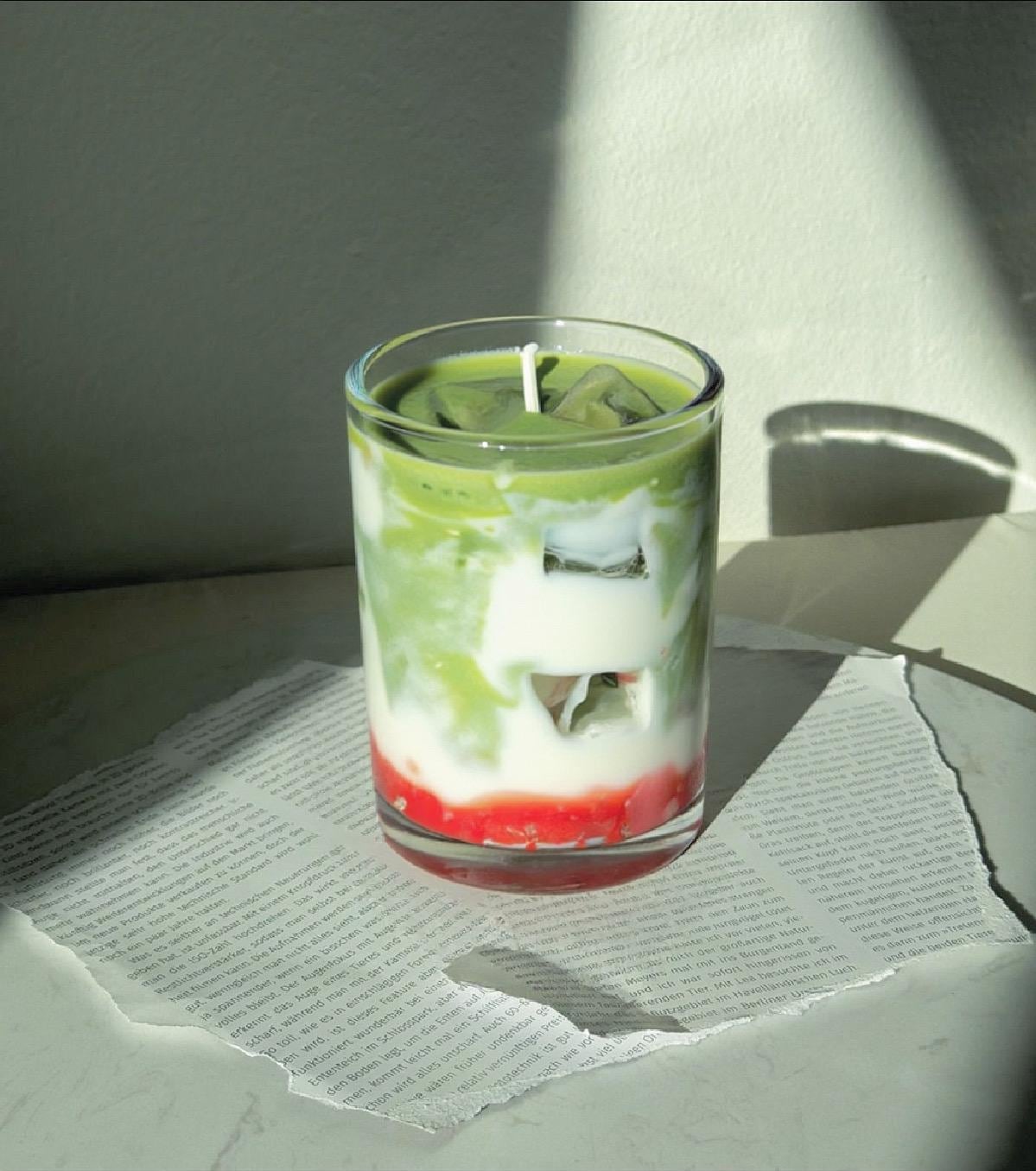 Cafe Latte Candle: Hand-Poured Soy Mixed Wax Coffee Scented Candle