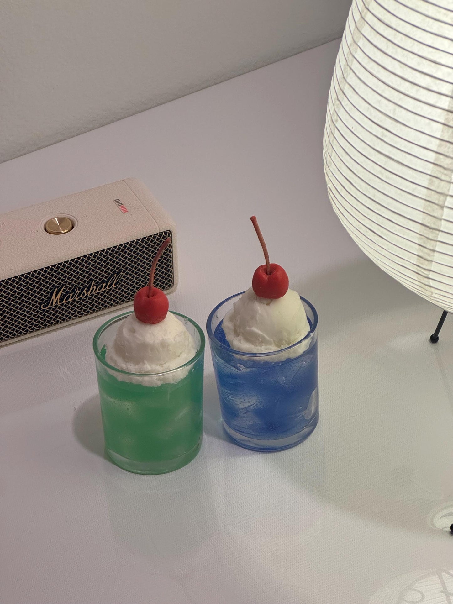 Soda Float Candle: Hand-Poured Mixed Wax with Cherry Cream Soda (etsy image id: 6841149438)
