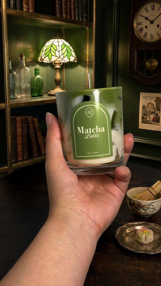 Matcha Latte Candle: Green Tea and Vanilla Scents