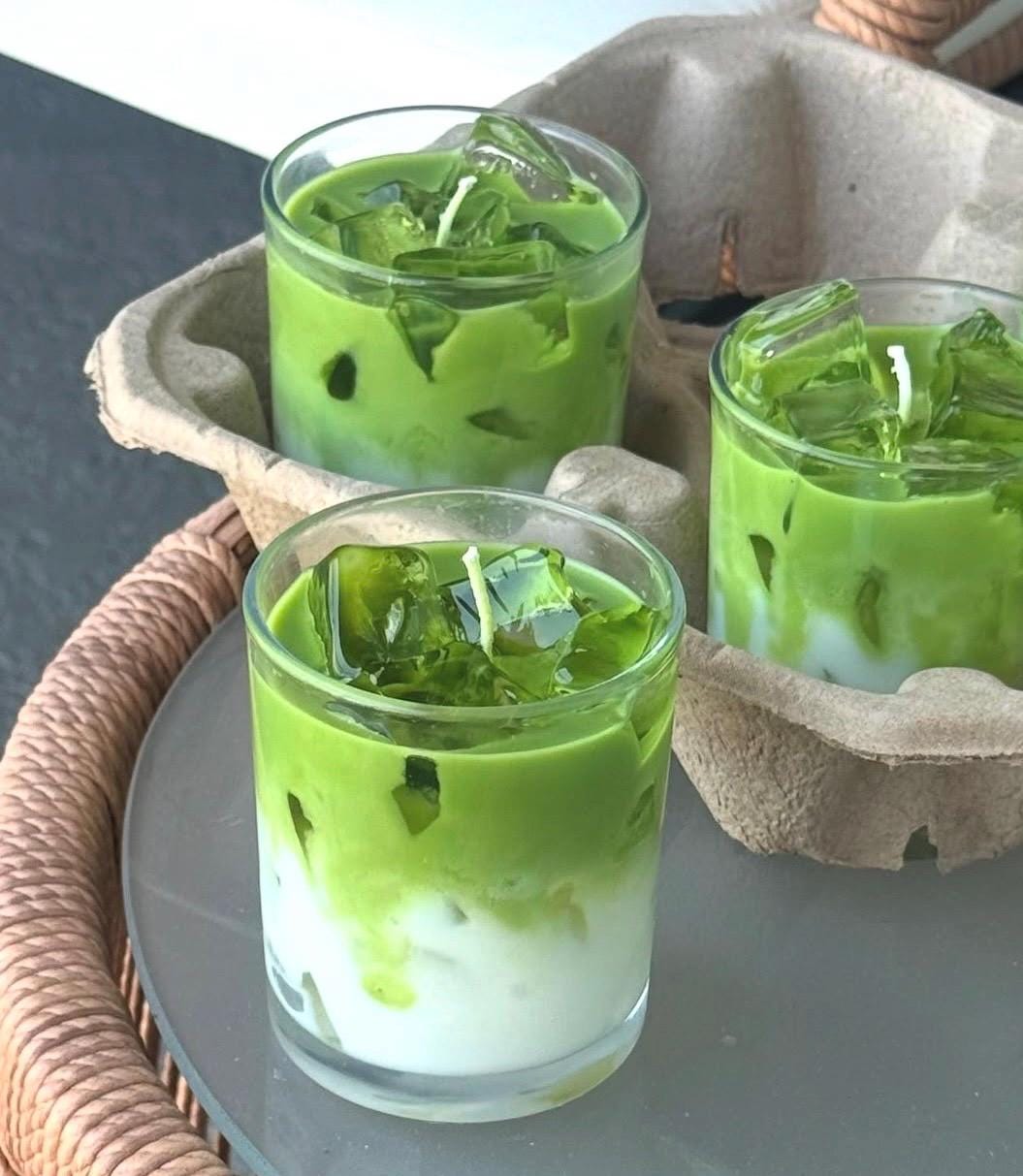 Matcha Latte Candle: Green Tea and Vanilla Scents